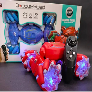  ماشین کنترلی شارژی دو حالته قرمز RC Car Remote Control Double-Sided 2.4G -اسباب بازی